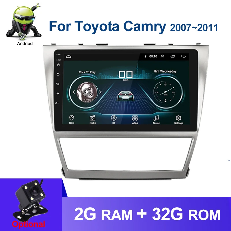 

10.1'' Android 2din Car Radio For Toyota Camry 2007~2011 GPS Navigation Stereo Audio Video Multimedia DVD Player WIFI 2G + 32G