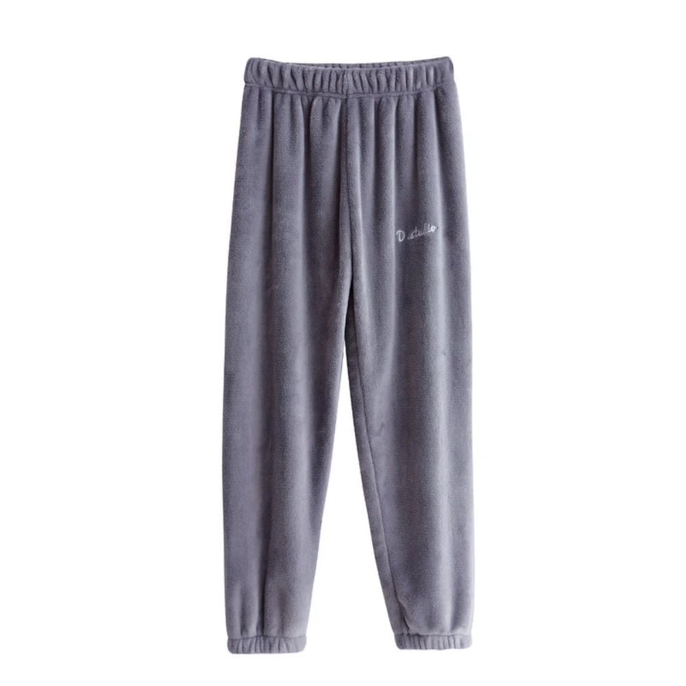 Модные женские осенние одноцветные фланелевые повседневные длинные пижамные