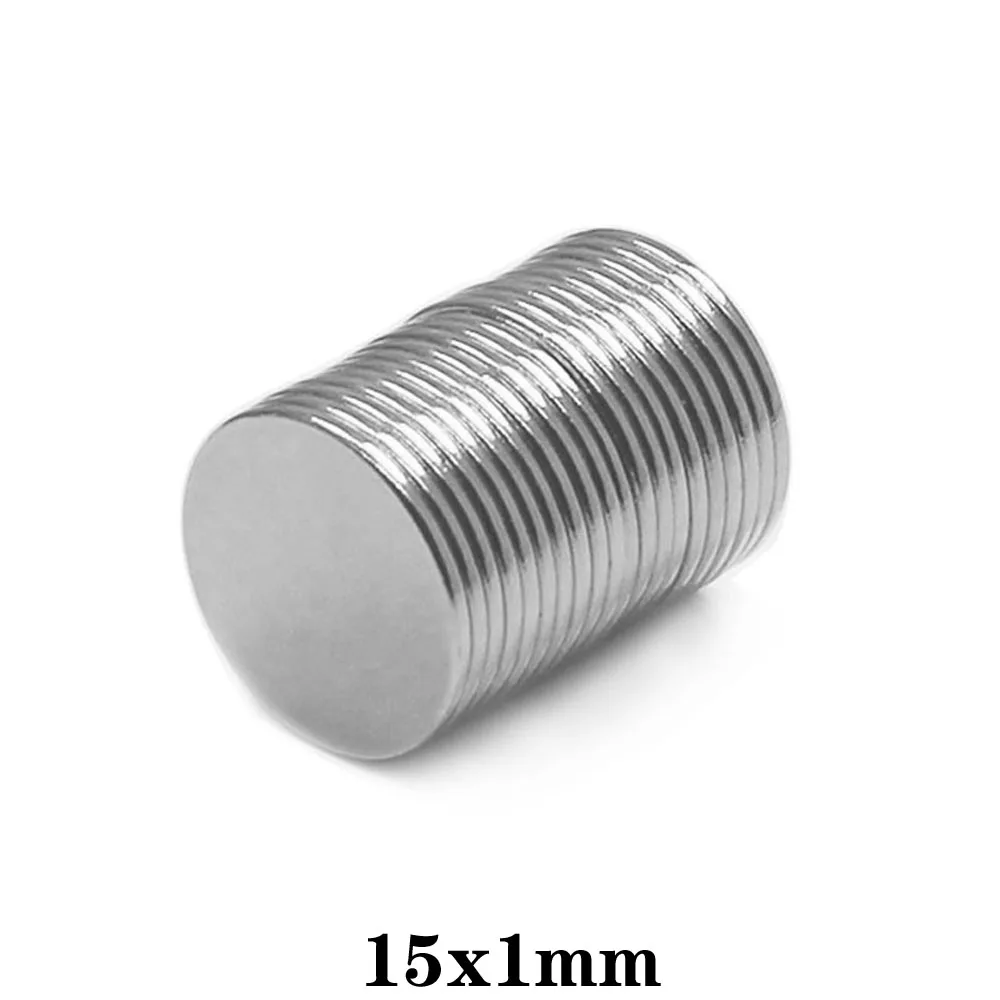 20~300pcs 15x1 mm Powerful Round Magnets 15mmx1mm Bulk Sheet Neodymium Magnet Disc 15x1mm Permanent NdFeB Strong 15*1 | Обустройство
