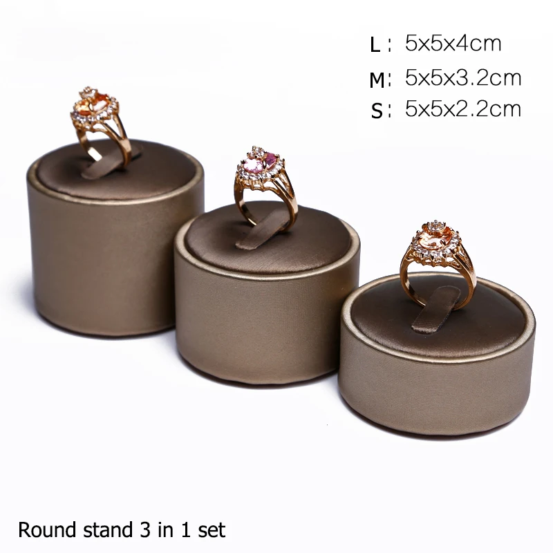 Коричневое кольцо из искусственной кожи серьги подвеска ожерелье ювелирные