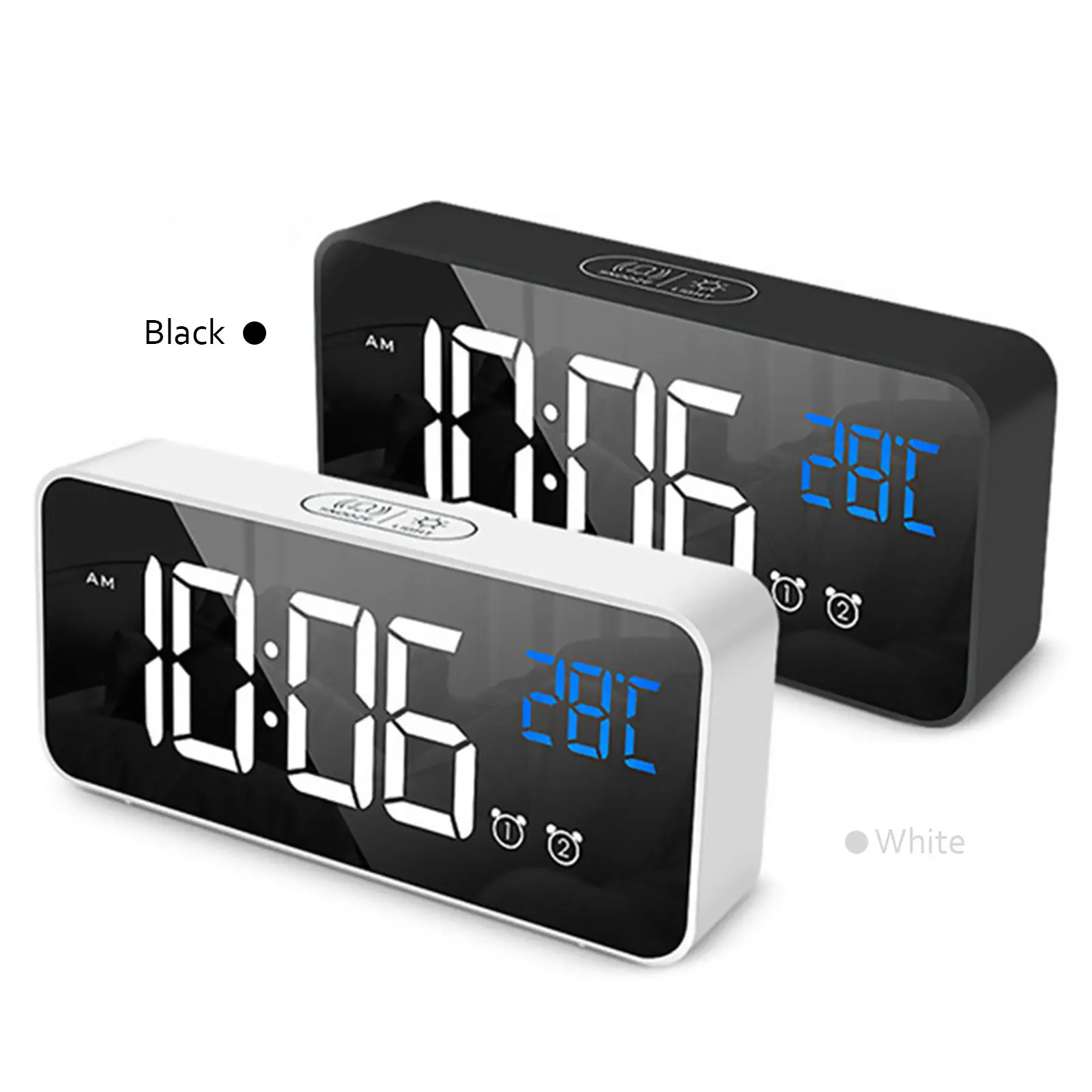 

Digital Alarm LED Clock Snooze Table Clock Electronic Clock Desk Alarm Clock USB Timer Four-Level Adjustable Brightness Dimmer