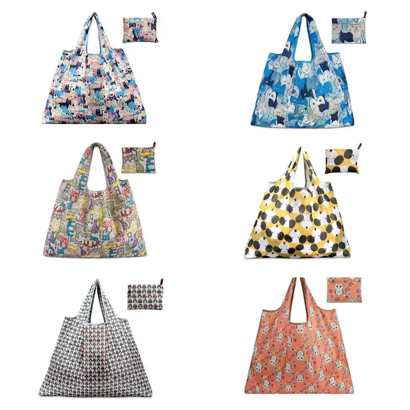 Экологичная Большая складная сумка-тоут для продуктов сверхпрочные моющиеся