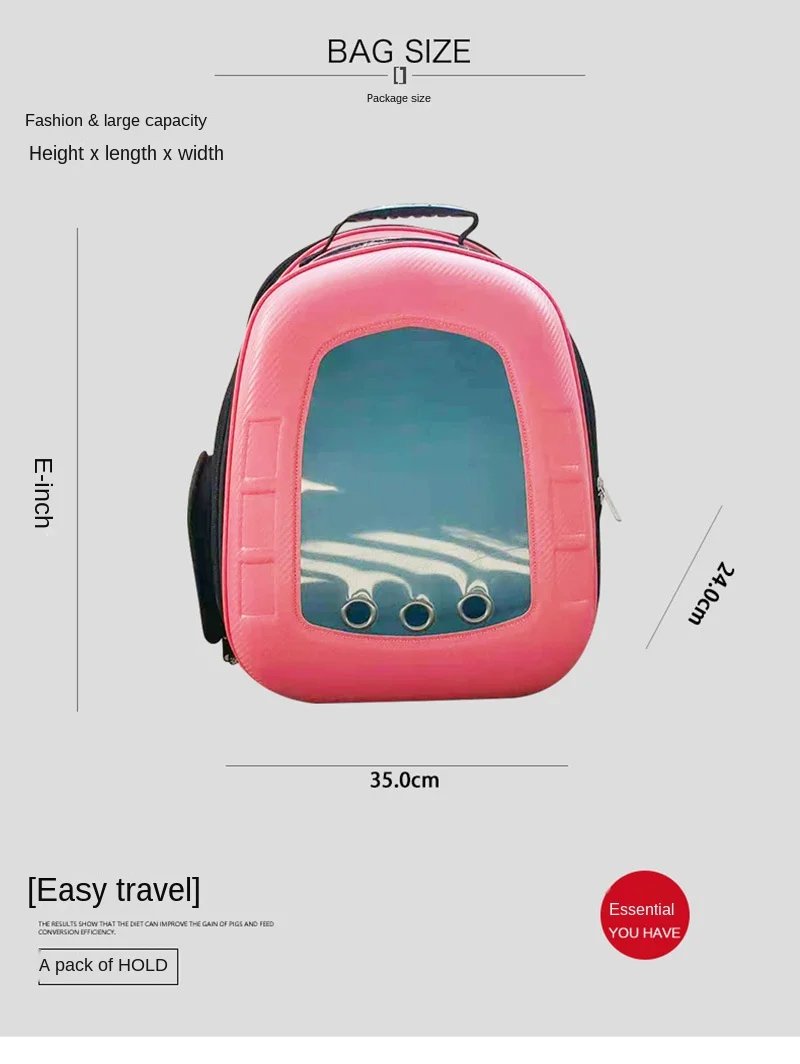 

New Outdoor travel Pet Space Capsule Backpack Fashion Out Portable Cat Bag Breathable Pet Backpack