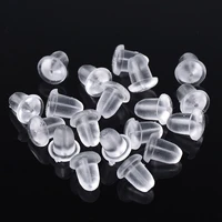 200pcspack soft rubber earring back stoppers plugs blocked caps wholesale lot for diy earring jewelry making findings