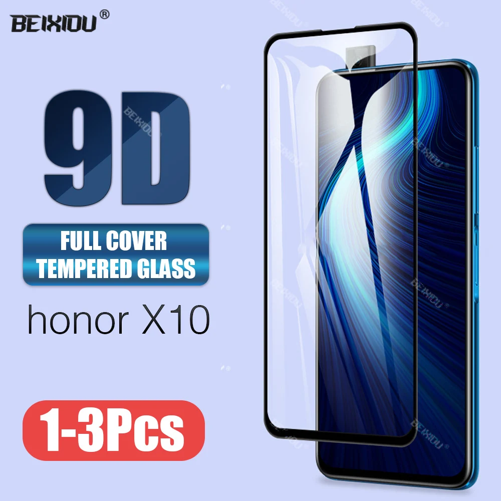 Honor X10 Новое 9D закаленное стекло для Huawei 5G полное покрытие защита экрана 6 63