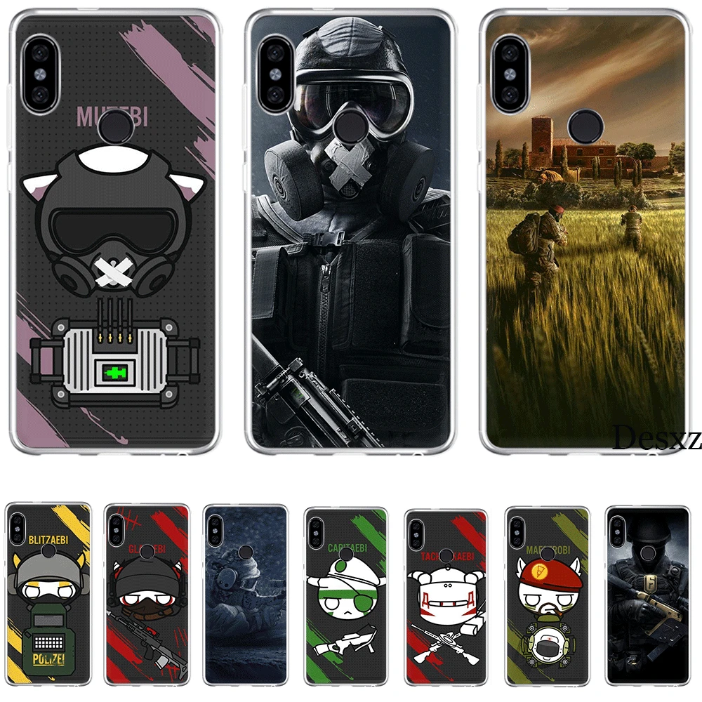 Чехол для мобильного телефона Xiaomi Mi CC9 CC9E 9T Mix 2S 6 8 9 SE A1 A2 5X 6X MAX 3 A3 Pro Lite чехол Rainbow Six