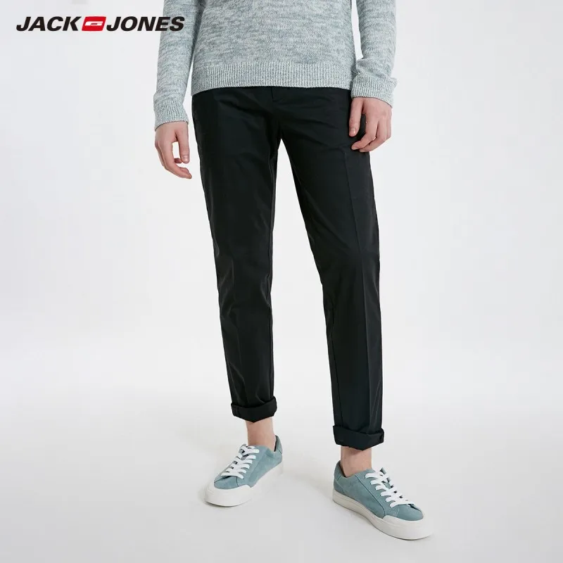 JackJones мужские хлопковые Стрейчевые базовые повседневные брюки деловые мужская