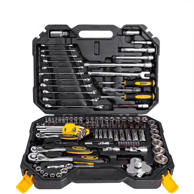 Hot sale 123 pieces of car manual socket wrench repair  vehicle  toolbox set