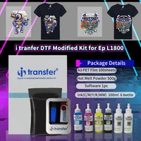 Whole setup DFT Transfer Film White Color Ink Printer with Software Modification Instructions DTF Direct Transfer Films Solution