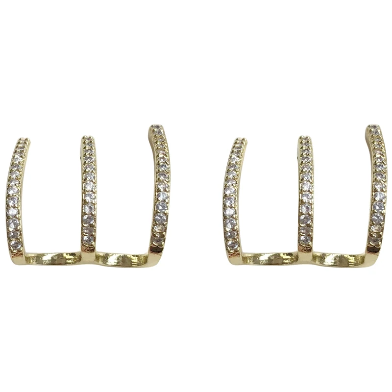 

S925 needle ear hole earring simple cool wind superior feeling earrings Korean temperament web celebrity ear row exquisit