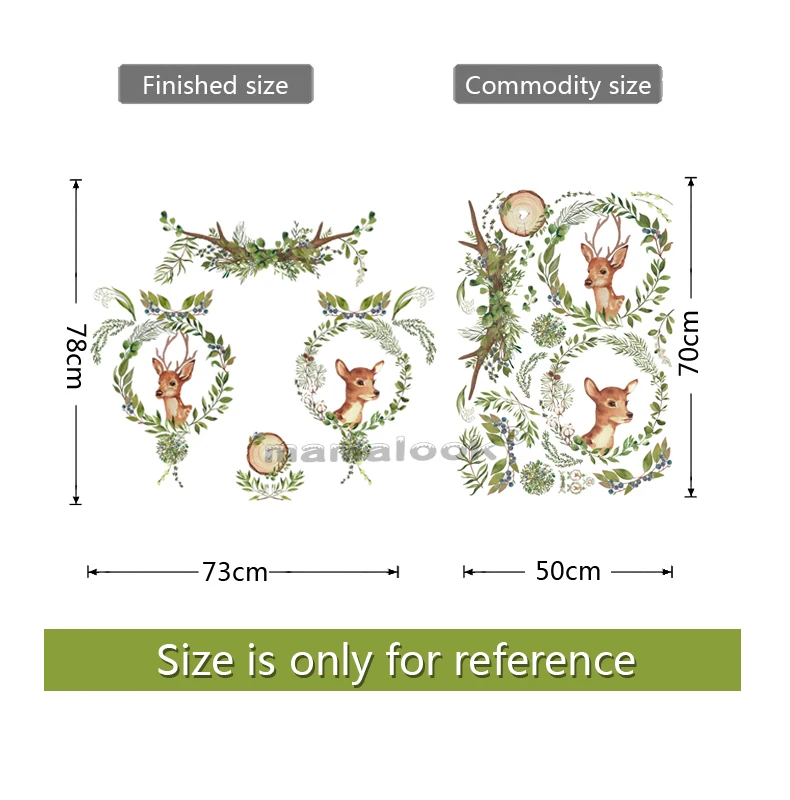 

Branch elk wall stickers living room bedroom study decoration self-adhesive removable environmental protection stickers