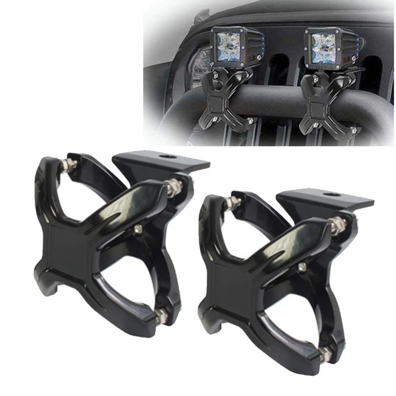 

Adjustable LED Work Light Bracket for 2-3 Inch Tube Bumper Bar Tube Roll and Cage Universal X-Clamp Light Mount Mounting Bracket