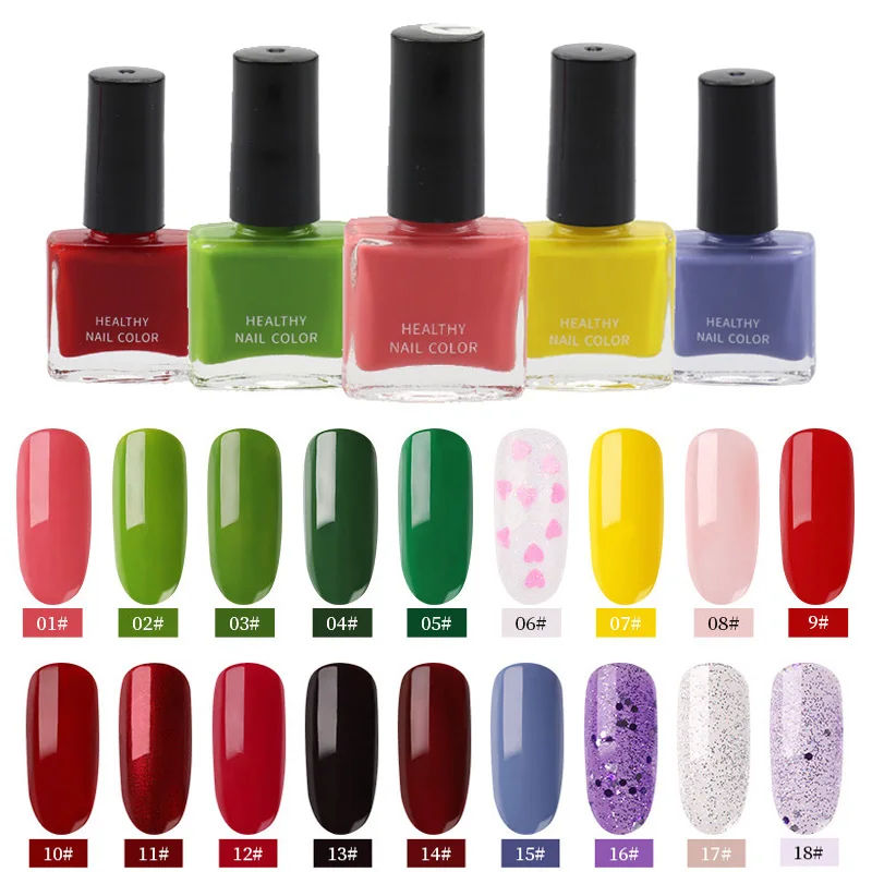 Лак для ногтей QUNQC Fast Dry Art 37 цветов Красный Серый Блестки Зеленый Полуперманентный Гибридный Лак для ногтей.