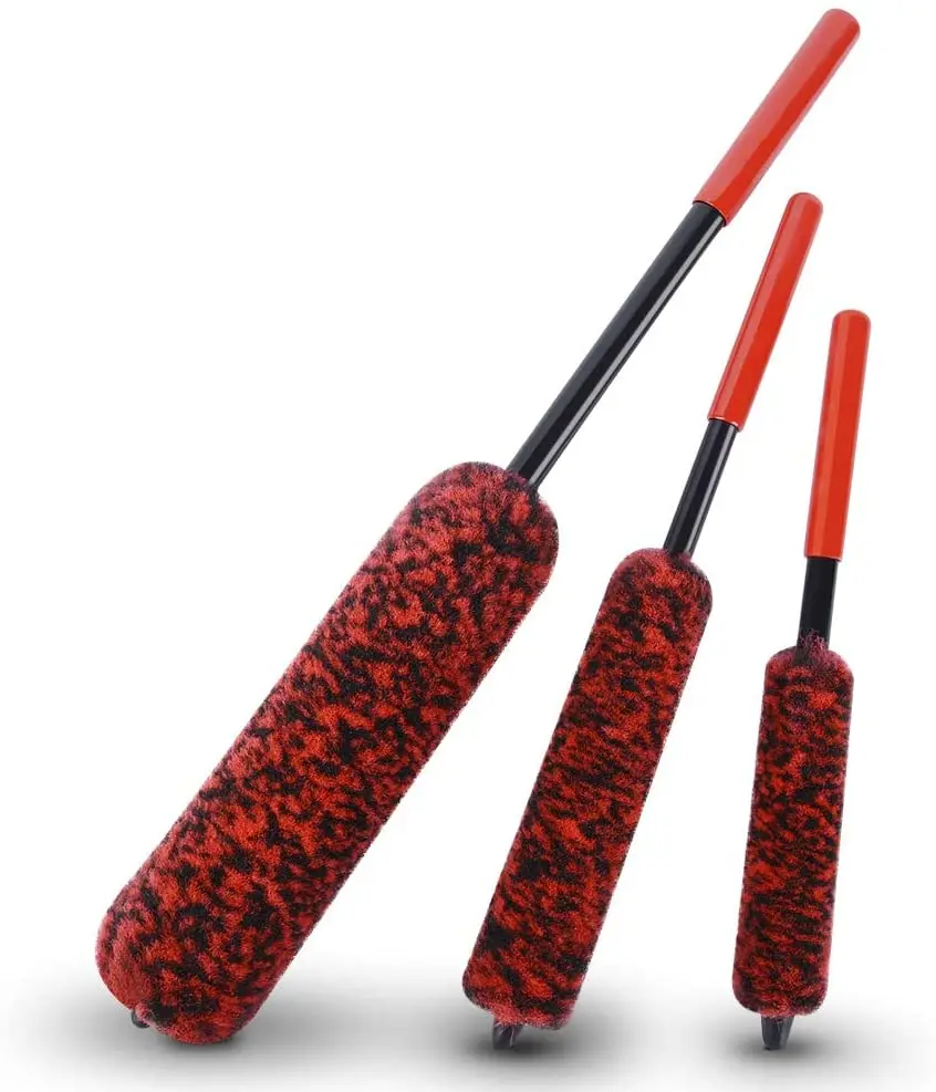 Щетка для детейлинга автомобильных колес Сгибаемая шерстяная щетка чистки