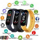Смарт-часы 2021 M6 Band, женские и мужские часы с монитором кровяного давления, спортивный фитнес-браслет, Смарт-часы для Apple, Xiaomi, Android