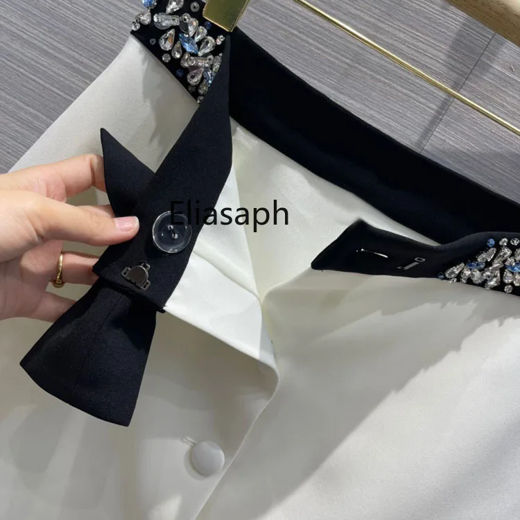 Luxury Diamonds Waist Skirts for Women Summer Preppy Style Bow Decoration Solid Mini Skirts Holiday All-match A Line Skirts Lady
