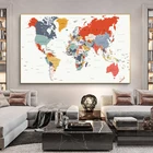 Абстрактный граффити плакат-карта мира на руках Картина на холсте принты Настенная картина для гостиной домашняя Настенная картина Декор