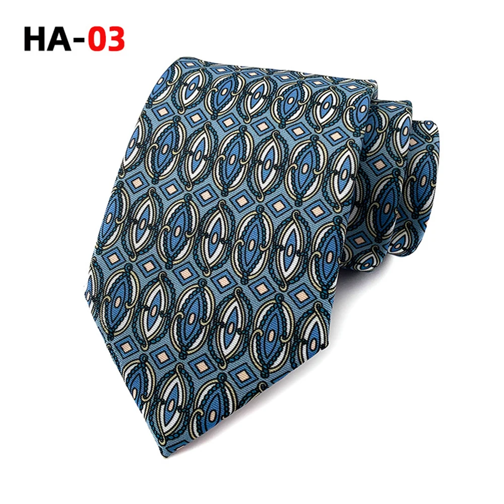 Мужской галстук с принтом дизайнерский в полоску цветочный узор 8 см для мужчин - Фото №1