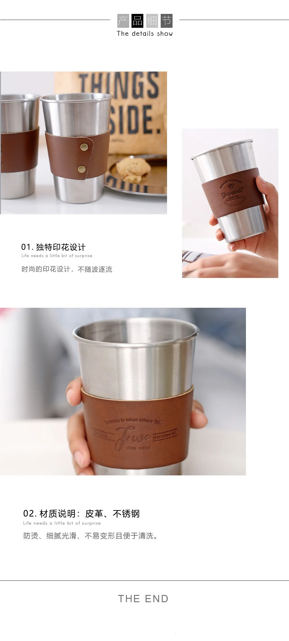 Soffe New Style Food Grade Stainless Steel Coffee Mug Cup Suitable For Office Home Anti-scalding Portable Travel Water Bottle