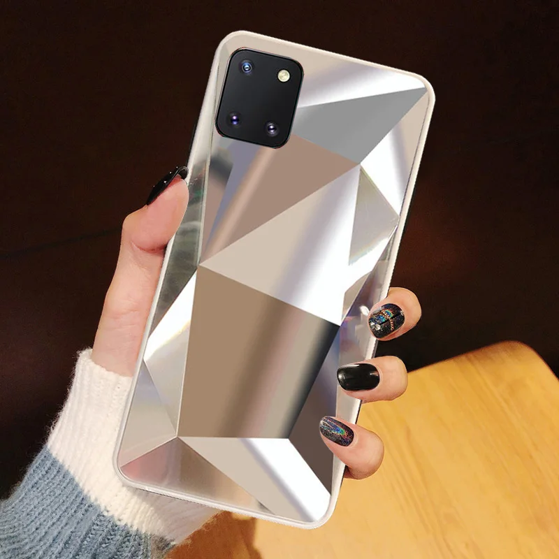 Зеркальный чехол с геометрическим рисунком для Samsung Galaxy A53 A73 A52 A72 S20FE S20 S21 S22 Plus Note 20