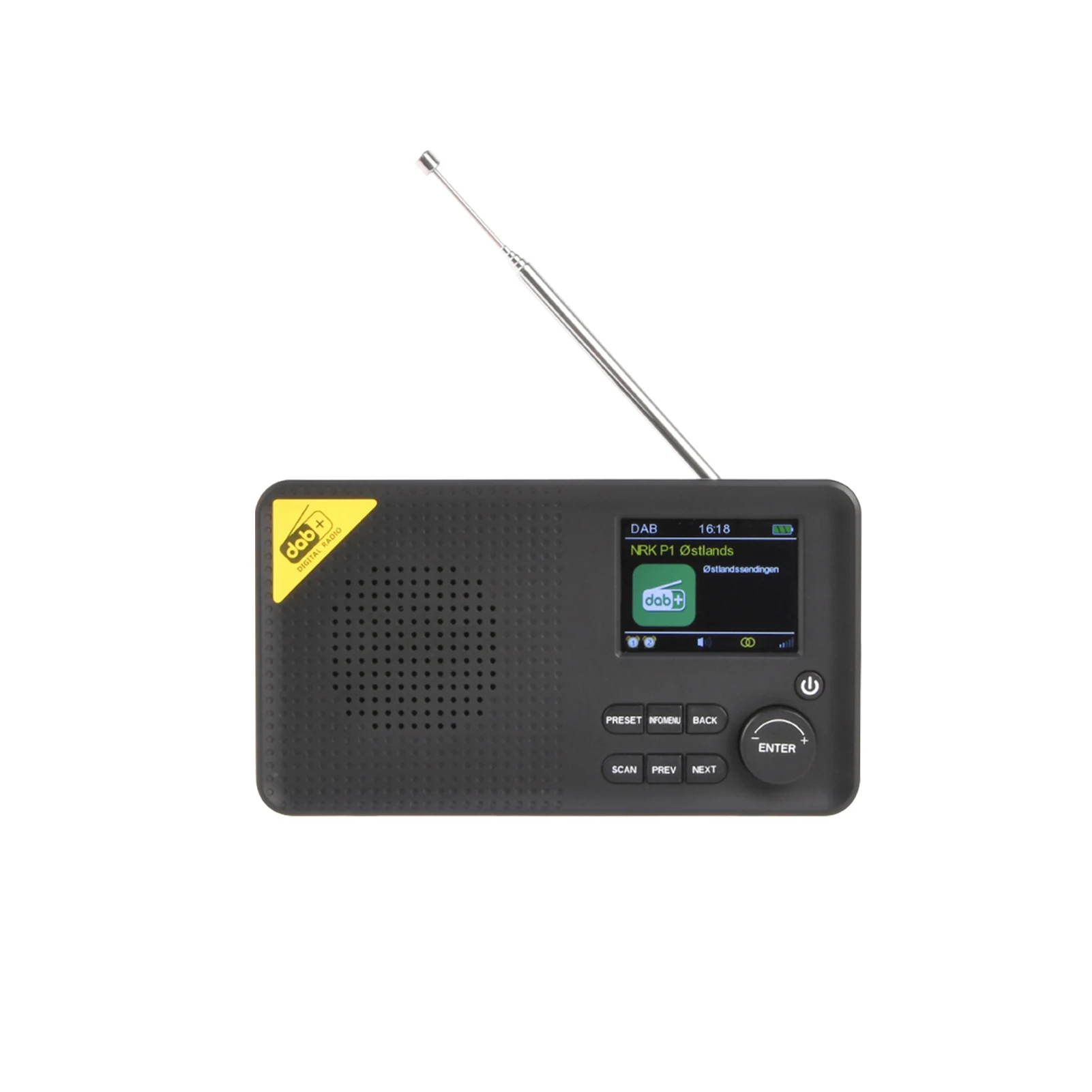 

Портативный цифровой радиоприемник Bluetooth 5,0 DAB FM перезаряжаемый радиоприемник Высокочувствительный ЖК-дисплей ABS 10 Вт 5 в черный