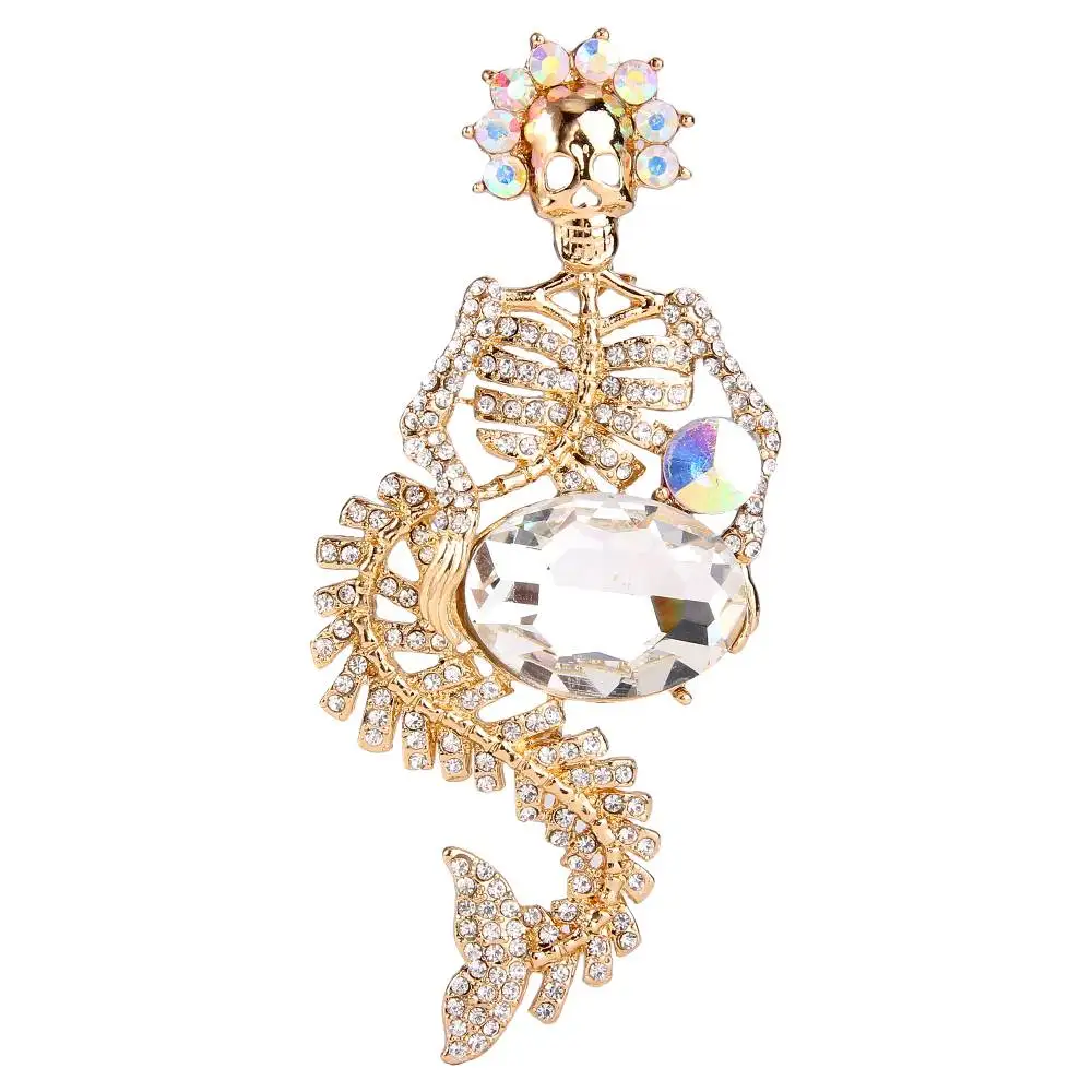 Clear AB Gold Tuliper брошь значки брошь женская пины броши для женщин брошка брошь винтаж булавка подарки на год - Окраска металла: Clear AB Gold