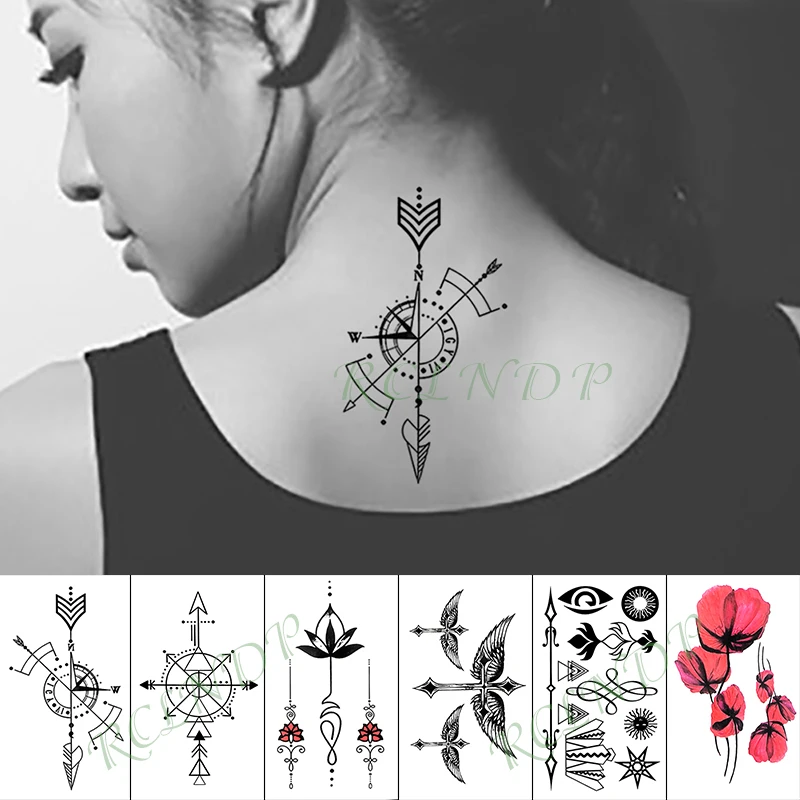 Waterproof Temporary Tattoo Sticker Deer Flower Wolf Fox Animal Fake Tatto Hand Arm Foot Flash Tatoo for Kid Girl Men Women | Красота и