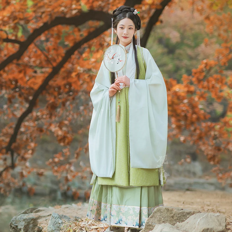 

2022 modern classical chinese traditional hanfu pure colour vest ancient hanfu clothing retro outfit cosplay festival clothes