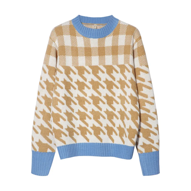 Весна и осень 2020 свитер новый Топ женский стиль ленивый европейский американский