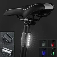 bicycle rear light auto sensing usb rechargeable touch ultralight cycling light warning rainproof 5 model light bike accessories