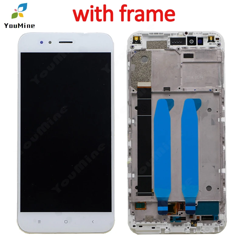 ЖК-дисплей для Xiaomi Mi A1 MIA1 Mi5X 5X сенсорный экран дигитайзер с рамкой запасные части -