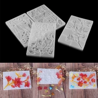 4 style diy flower resin silicone molds peony orchid crystal epoxy mould for diy craft necklace bracelet pendant home decoration
