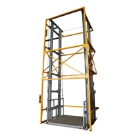 qiyun cargo lifting platform hydraulic loading goods use single double guide rail elevator table
