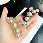 Заколка-краб для волос женская, с искусственным жемчугом