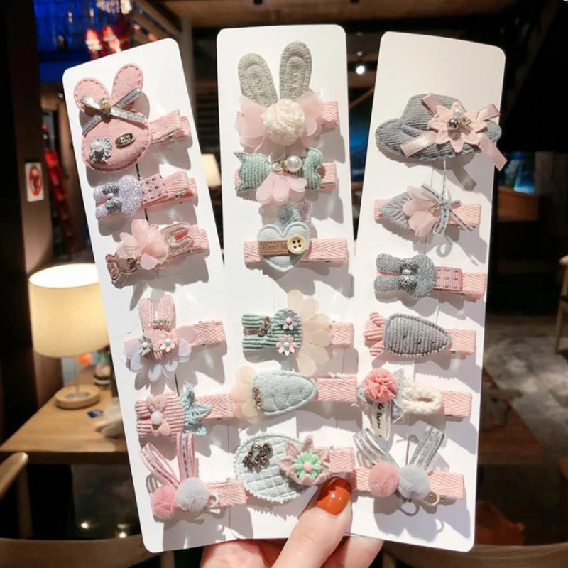 

6pcs/set Lovely Baby Girl Hairpins Kids Hair Clips Barrettes Cute BB Clips Newborn Head-wear Hair Accessories for Girls