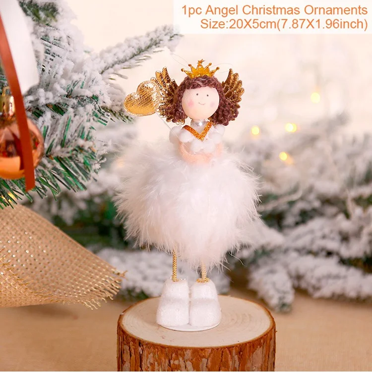 angel style 5 QIFU рождественские украшения Рождество Navidad рождественские украшения стола для дома Noel Natal Санта-Клаус орнамент - Цвет: angel style 5