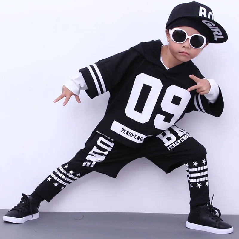 

Boys Clothes Set 2pcs Kids Sport Suit Children Dance Wear For Boy Age 5 to 15 Years Teenagers Hip Hop Clothing Set