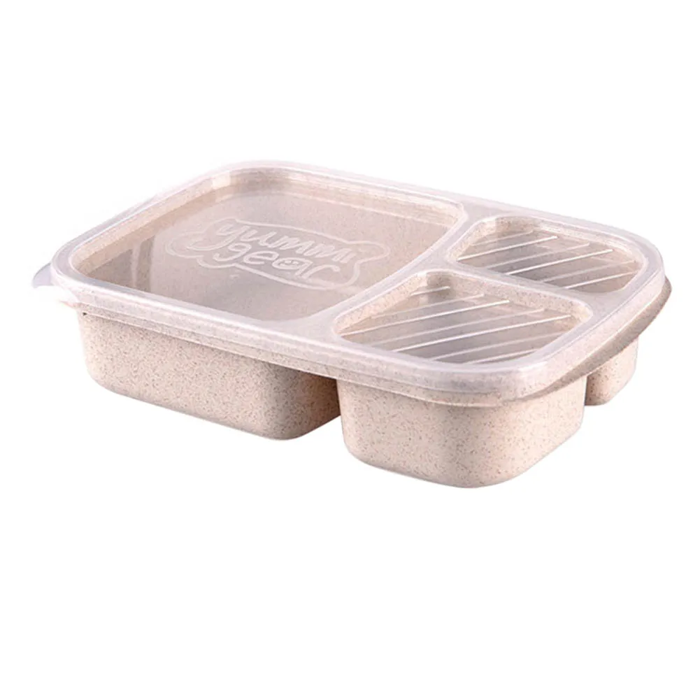 

Wheat Straw Microwave Bento Lunch Box Picnic SuShi Food Fruit Container Storage Box Case For Kids Adult Container Organizer-40