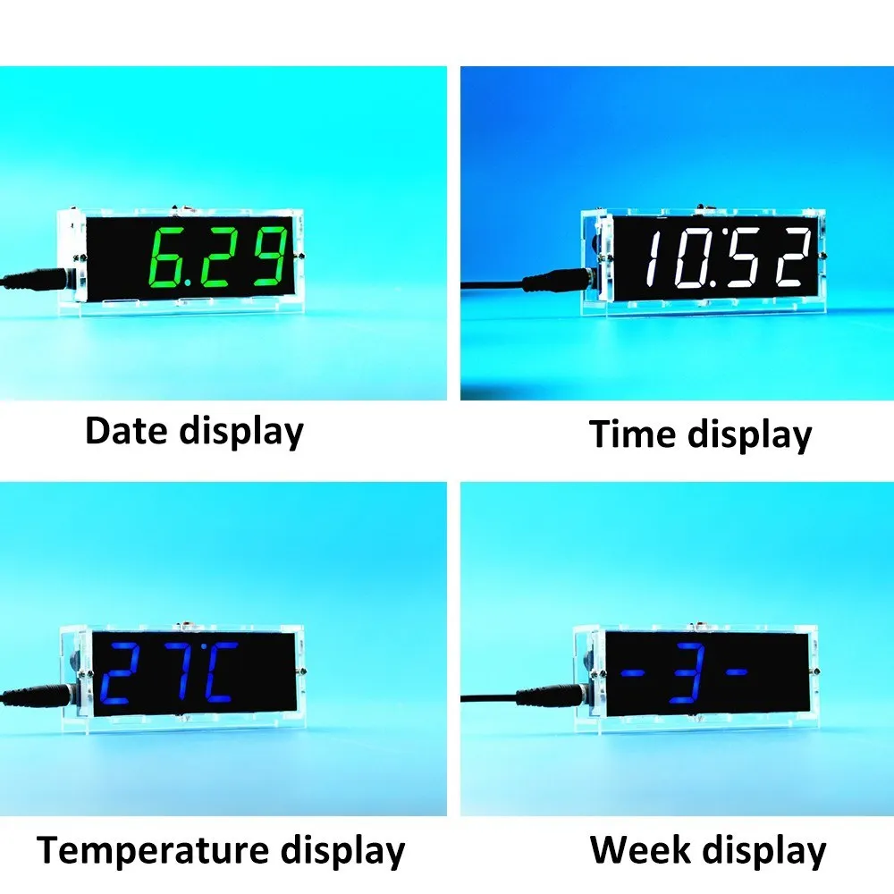 51 одночиповый микрокомпьютер световой контроль светодиодный цифровой дисплей Электронный Набор для