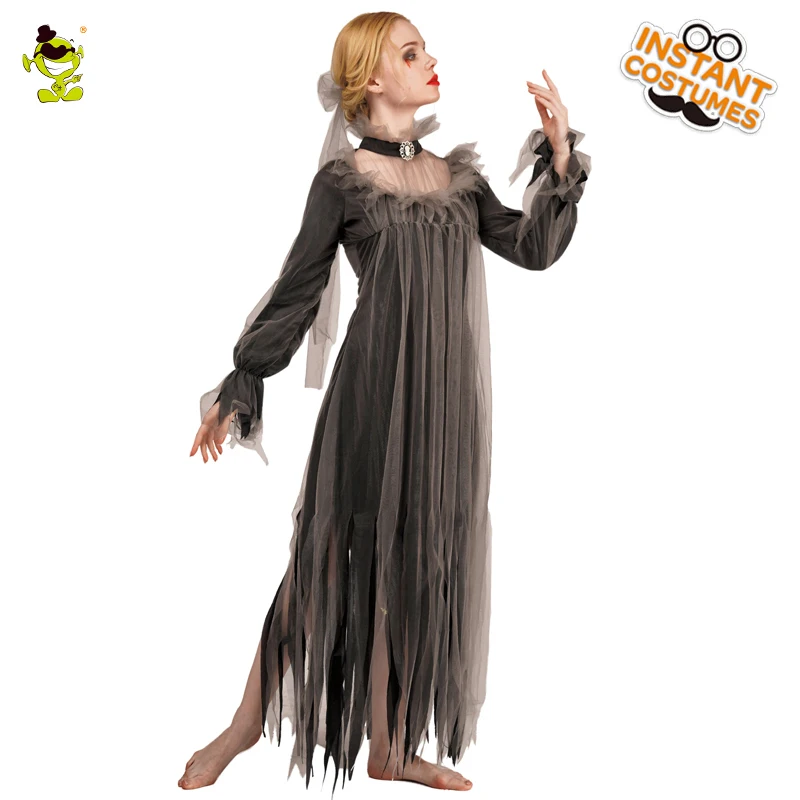 

QLQ Halloween Women's Vampire Party Costume Beautiful and Elegant Adult Female Vampire Cosplay Costume Halloween Party Costume