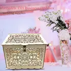 Коробка для хранения деревянные свадебные карточки сделай сам, футляр для приглашений вечерние надписей, подарочная коробка в виде сердца, декор в деревенском стиле