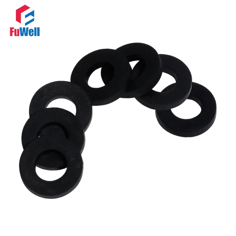 Черный нейлон плоское уплотнительное кольцо изоляции Пластик уплотнение