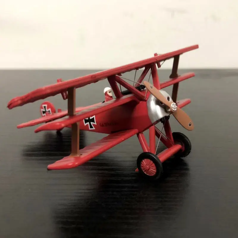 WLTK 1/72 масштаб военная модель игрушки Fokker Dr-I красный Рыцарь истребитель литой металлический самолет модель игрушки для сбора, подарка, украшения