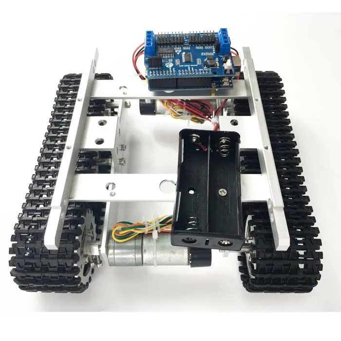Металлическая гусеничная цепь T100 с Wi Fi для Arduino управляемая через приложение