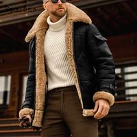 2022 mens single breasted tops winter lapel collar retro jacket sexy fashion spliced zipper outerwear england style overcoats