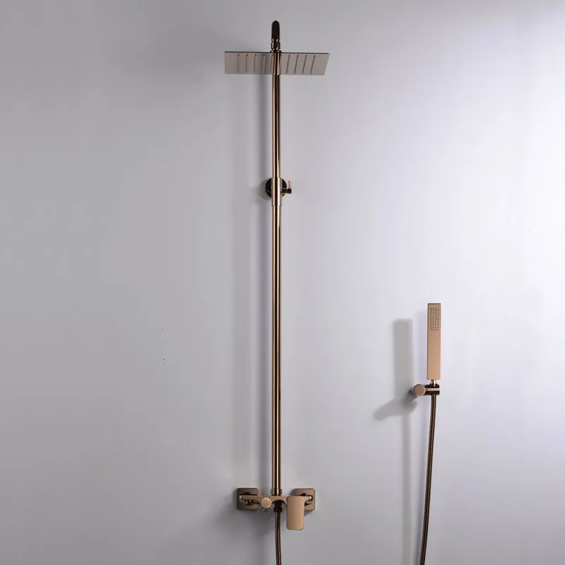 Медные смесители для душа ванной комнаты настенные горячей и холодной воды с