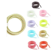 1 4m color phone wire cord rope protecto anti break spring protection rope bobbin winder for usb charging cable earphone data
