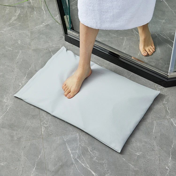 

Diatomaceous Earth Bath Mat Absorbent Bathroom Floor Mat Diatomite Soft Foot Pad Natural Quickdry Antibacterial Bath Mat Set