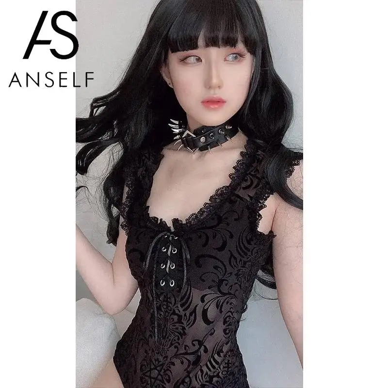 Новинка 2020 женский комбинезон прозрачное Сетчатое Кружевное боди без рукавов