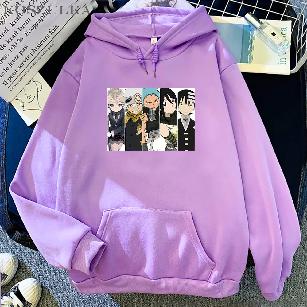 

2021 Japanese Anime Soul Eater Team Graphic Hoodies Manga Print sweatshirt Harajuku Cool Casual Fashion Hoody